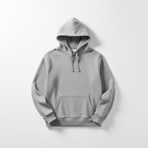 Sweat-shirts à capuche surdimensionnés pour hommes de haute qualité, en coton, 350 grammes, polaire lourd, uni, teint, tricoté, manches longues, printemps - Product Image 1