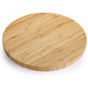 Plato giratorio único Lazy Susan de madera de alta calidad para soportes y estantes de almacenamiento de forma redonda de diseño con venta - Product Image 4