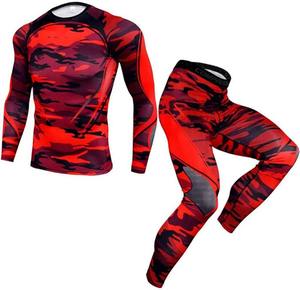 Nestrue Sports – combinaison de compression pour hommes, manches longues, séchage rapide, coupe-vent, respirante, ensemble de vêtements de fitness pour musculation, hiver - Product Image 1