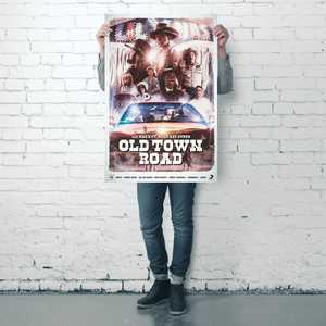 Affiche d'art moderne de Lil Nas X, 'Old Town Road', encadrée pour accrocher au mur - Product Image 2