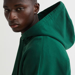 Sudadera con capucha de lana de talla grande personalizada para hombre, sudaderas de moda de invierno con estampado Digital, diseño bordado de seda abullonada - Product Image 6