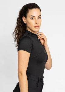 Camiseta de Equitación para Mujer, Deportiva, Ligera, de Manga Corta, Transpirable, de Tela Elástica, Capa Base de Alto Rendimiento, Servicio OEM - Product Image 5