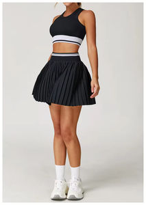 Uniforme de Tênis Unissex Estiloso Vestido Sem Mangas Saia Leve Ecológico Respirável em Tecido Spandex/Nylon para Esportes ao Ar Livre - Product Image 3