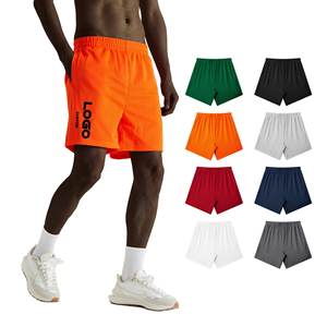 Short de basket-ball athlétique décontracté pour hommes personnalisé été couleur unie respirant polyester Gym Sport maille motif course ample - Product Image 3