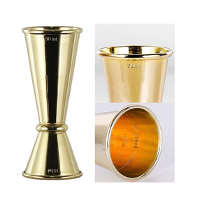 Verre de jigger en acier inoxydable avec poignée pour verre couleur argent meilleur prix emballage personnalisé et expédition rapide - Product Image 3