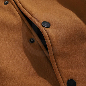 Veste de baseball varsity pour homme, nouvelle conception, style étudiant, couleur unie, 100% coton, col montant, streetwear, hiver, haute qualité - Product Image 5