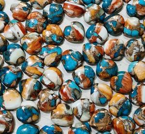 พลอยอัญมณีทรงหลวมรูปหัวใจทำจากทองแดงสีเทอร์ควอยซ์ธรรมชาติสำหรับทำเครื่องประดับ - Product Image 3