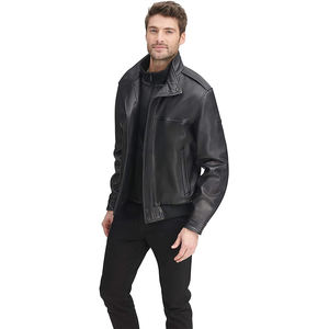 Chaqueta de Cuero Personalizada de Alta Calidad para Hombre, con Cuello Alto, Transpirable, Estilo Vintage, Hecha en Pakistán - Product Image 6