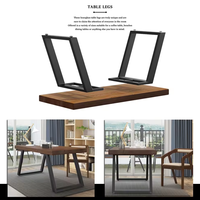 Pieds de banc à cadre en acier industriel moderne pour salon chambre bureau bureau base de pied en métal en fer pour table à manger de restaurant