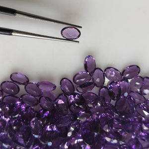 Améthyste africaine naturelle 6x4MM, coupe ovale, pierre précieuse en vrac de la meilleure qualité pour la fabrication de bijoux - Product Image 3