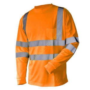 Venta al por mayor de camisetas de alta visibilidad a la moda: alta visibilidad reflectante DE SEGURIDAD DE VERANO disponible opciones de trabajo de manga corta y larga - Product Image 5