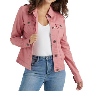 Veste en jean tendance de gros, de haute qualité, respirante, choix de couleur, teinte unie, vêtement d'hiver pour femmes - Product Image 1
