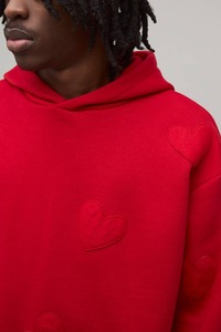 Custom Heavyweight French Terry Cotton <b>Red</b> Hooded Sweater Puff Printing Unisex Eco Friendly 2026 Modest <b>Men</b> Clothing <b>Hoodie</b> - Product Image 2