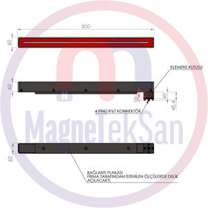 Electroimán Industrial de 800x60x60 mm para Manipulación de Chapa Metálica, Elevador Magnético de Transferencia de Troqueles Progresivos para Línea de Prensado - Product Image 2