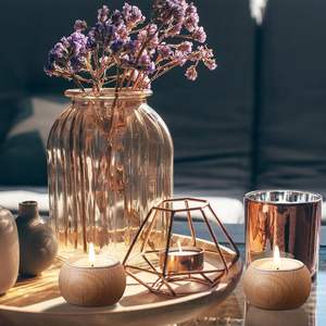 Bougeoirs en bois Tea Light Votive Tealight Holder Chandelier en bois pour fête de mariage décoration de vacances bougies d'anniversaire - Product Image 5