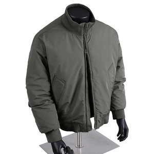 Nouveaux hommes hiver Bomber doudoune épais extérieur coupe-vent soie coquille avant Logo couleur unie décontracté coton rembourré vêtements d'extérieur - Product Image 1