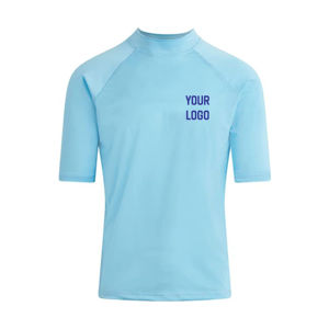 Vente en gros Hommes Demi Manches Rash Guard Bjj T-Shirt Séchage Rapide Compression Gym Fitness Sport Shirt Respirant Caractéristique Logo Personnalisé - Product Image 5