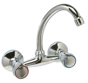 Rubinetto singolo da parete per lavabo verticale, corpo da 160 mm. (Mirtak 65904) - Product Image 1