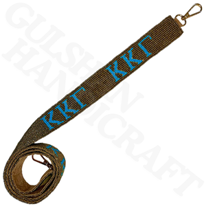 Chi Omega complexe perlé sac sangle artisanale rouge et jaune coton sororité accessoire pour fourre-tout sacs à main - Product Image 5