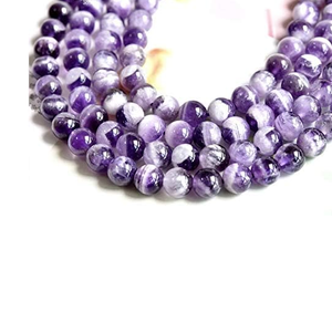 Collier en cristal naturel, perles d'améthyste chevron lisses, pierre rouge polie, bijoux, brin lâche, grossiste en pierres précieuses pour la guérison - Product Image 2