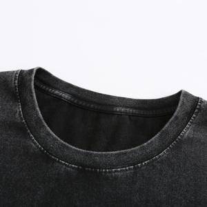 100% Cotton Men's Vintage Acid Washed T-<b>Shirt</b> 230g Heavyweight Breathable Oversized Short Sleeve Customizable Blank Design - Product Image 3