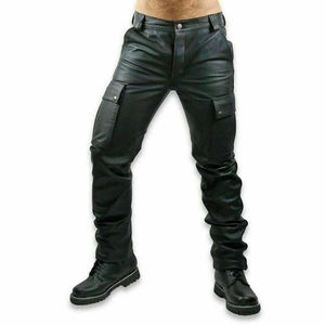 Pantalon de moto en cuir pour homme 2026, production de masse disponible, imperméable et coupe-vent - Product Image 1