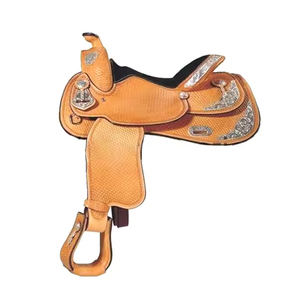 Selle de cheval, Western, cuir véritable Selle de cheval imprimée de logo personnalisé de haute qualité Nouveau style Dressage occidental Coupe-vent - Product Image 3