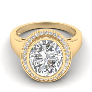 REYES Bague de mariage en moissanite de 5,27 ct taille ovale en argent sterling 925 personnalisable plaqué or 14 carats bijoux fins personnalisés - Product Image 1