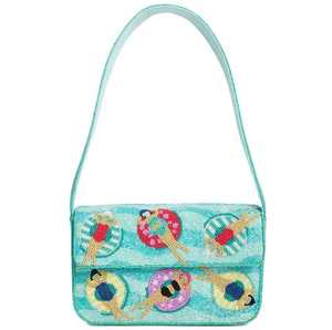 Sac à bandoulière élégant en perles de rocaille faites à la main, motif tortue, broderie perlée, avec sangle réglable - Product Image 5