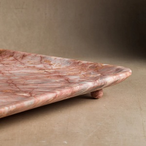 Posavasos clásicos de cerámica blanca con base de corcho y patrón de mármol para manualidades y bebidas Posavasos de piedra con superficie en blanco - Product Image 6