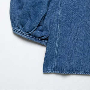 Veste en jean chic pour femme TAOP & ZA 2025, haut décontracté de printemps au style moderne, style européen et américain - Product Image 5