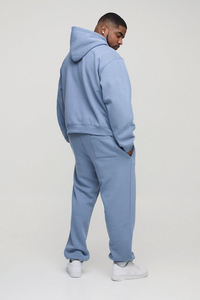 ชุดวอร์มคุณภาพสูง 100% ผ้าฝ้าย กางเกงขายาวและเสื้อฮู้ดมีซิป รับสกรีนโลโก้ ชุดวอร์มโอเวอร์ไซส์สำหรับฤดูหนาว สำหรับผู้ชาย - Product Image 2