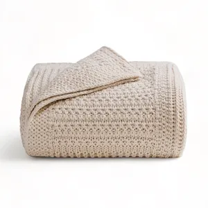 Cobertor Rebecca 100% acrílico 130x150 cm cor pedra melhor preço tricotado de alta qualidade para casa