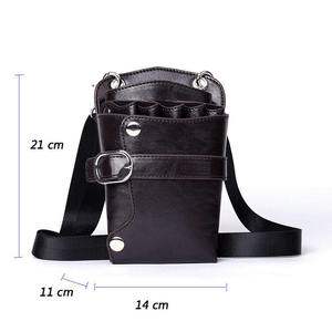 <b>Leather</b> Holster and Hip Bag Utility Belt With Silver Hardware Multi-function Holster Belt - Product Image 5