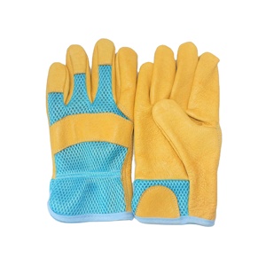 ถุงมือหนัง3D ระบายอากาศได้ดีถุงมือทำสวนหนังกลับตาข่ายช่วยปกป้องความปลอดภัยและทำงานกลางแจ้ง - Product Image 1