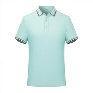 เสื้อโปโลผ้าฝ้ายหนาสำหรับผู้ชายเสื้อกีฬาแขนสั้นพิมพ์ลายไม่ยับ - Product Image 1