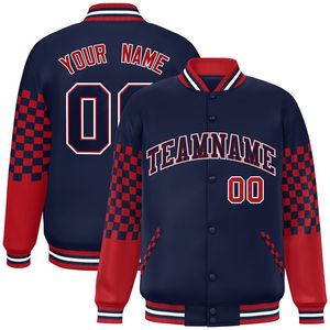 Chaquetas de béisbol personalizadas al por mayor Varsity Letterman para adultos Lona de tallas disponibles bordado por sublimación liso - Product Image 6