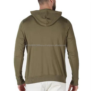Sweat à capuche pour homme 100% coton, logo imprimé personnalisé sur le devant, matière chaude pour l'hiver - Product Image 2