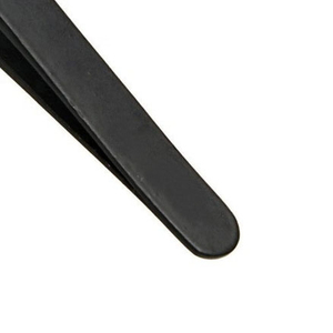 Pinzas de belleza para cejas multicolor de calidad superior inclinadas/punta plana de acero inoxidable - Product Image 2