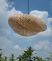 Vente chaude Abat-Jour À La Main Rotin Accrocher Lumière Style Chinois Lanterne Tissé Bambou Pendentif Lampe pour La Maison Café Restaurant Hôtel