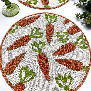 แผ่นรองจานผ้าโพลีเอสเตอร์ประดับลูกปัด ทำมือ สไตล์โมเดิร์น เป็นมิตรกับสิ่งแวดล้อม ปรับแต่งได้ ขนาด 13x13 นิ้ว ใช้ซ้ำได้ ของตกแต่งบ้าน จากโรงงานโดยตรง - Product Image 6