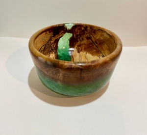 Pequeño cuenco de inmersión de madera hecho a mano, plato de baratija decorativo de madera de resina epoxi, anillo artesanal para fiesta de boda, estilo de diseño europeo - Product Image 3