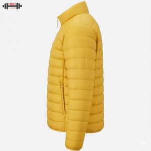 2025 Trending Custom Goose Jacket Autumn Winter Puffer Jacket Canvas <b>Stand</b> Collar Directly Supplied Pakistan - Product Image 6