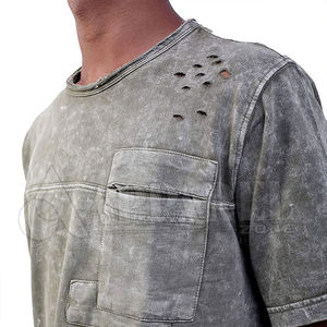 Camisetas 202 lavadas con ácido para hombres, camisa multicolor de alta calidad con lavado mineral, nuevo estilo - Product Image 2