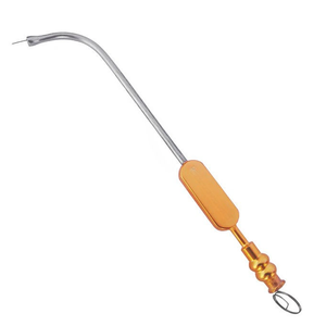 Tubo de Succión Manual de Acero Inoxidable Curvo para Senos Nasales Maxilares Antrum, Mango Dorado, Disponible en Todos los Tamaños, Quirúrgico ORL - Product Image 4