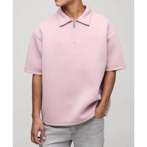 100% algodón para hombres Polo camisetas media manga verano cuello Polos con lona transpirable patrón sólido para hombres - Product Image 1