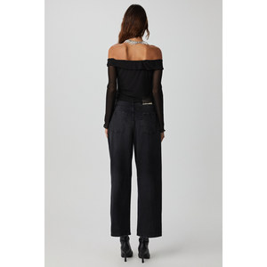 Blusa de tul con paneles y hombros descubiertos de manga larga para mujer ETHIQUET NERYS - Product Image 6