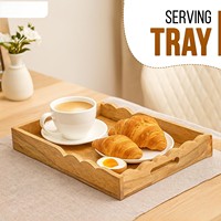 Plateau de service rectangulaire Petit-déjeuner au lit, Table basse, Table à manger Cuisine - Parfait pour le salon, la chambre à coucher, la décoration d'entrée