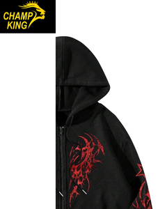 Sweat-shirt à capuche zippé pour homme, manches longues, cordon de serrage, veste thermique - Product Image 4