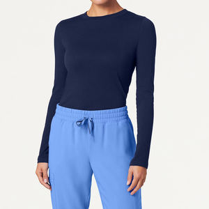 ชุดยูนิฟอร์มพยาบาลสำหรับสตรีเสื้อยูนิฟอร์มพยาบาลแบบขัดตัวโลโก้ออกแบบได้ตามต้องการ - Product Image 1